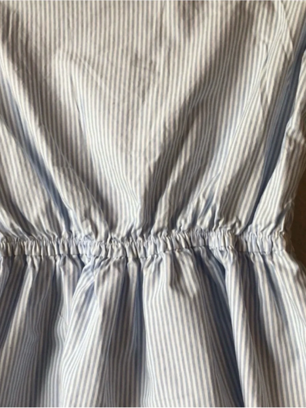 Carter’s Shirt Girls Kids Light Blue Stripe Roll Sleeve Casual Blouse Top Sz 5